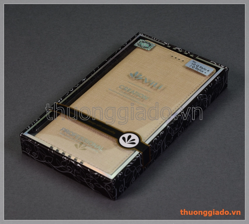 Bao da LG Q Stylo 4/ Q Stylo +, bao da cầm tay nắp gập mở kiểu flip, hiệu Vili