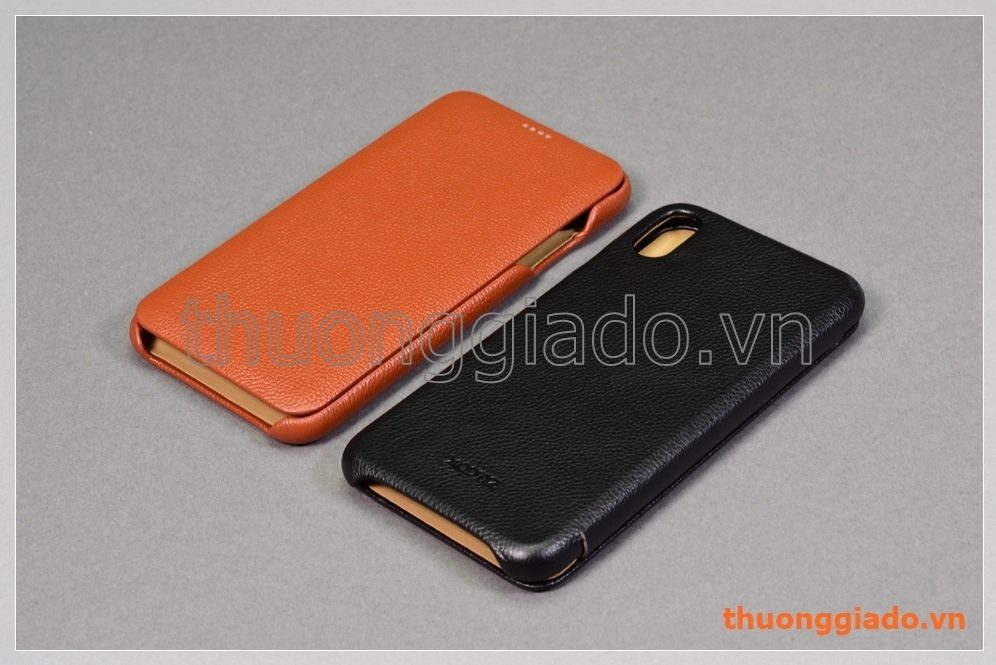 Bao da cầm tay iPhone Xs Max (6.5"), hiệu Xoomz (da bò thật)