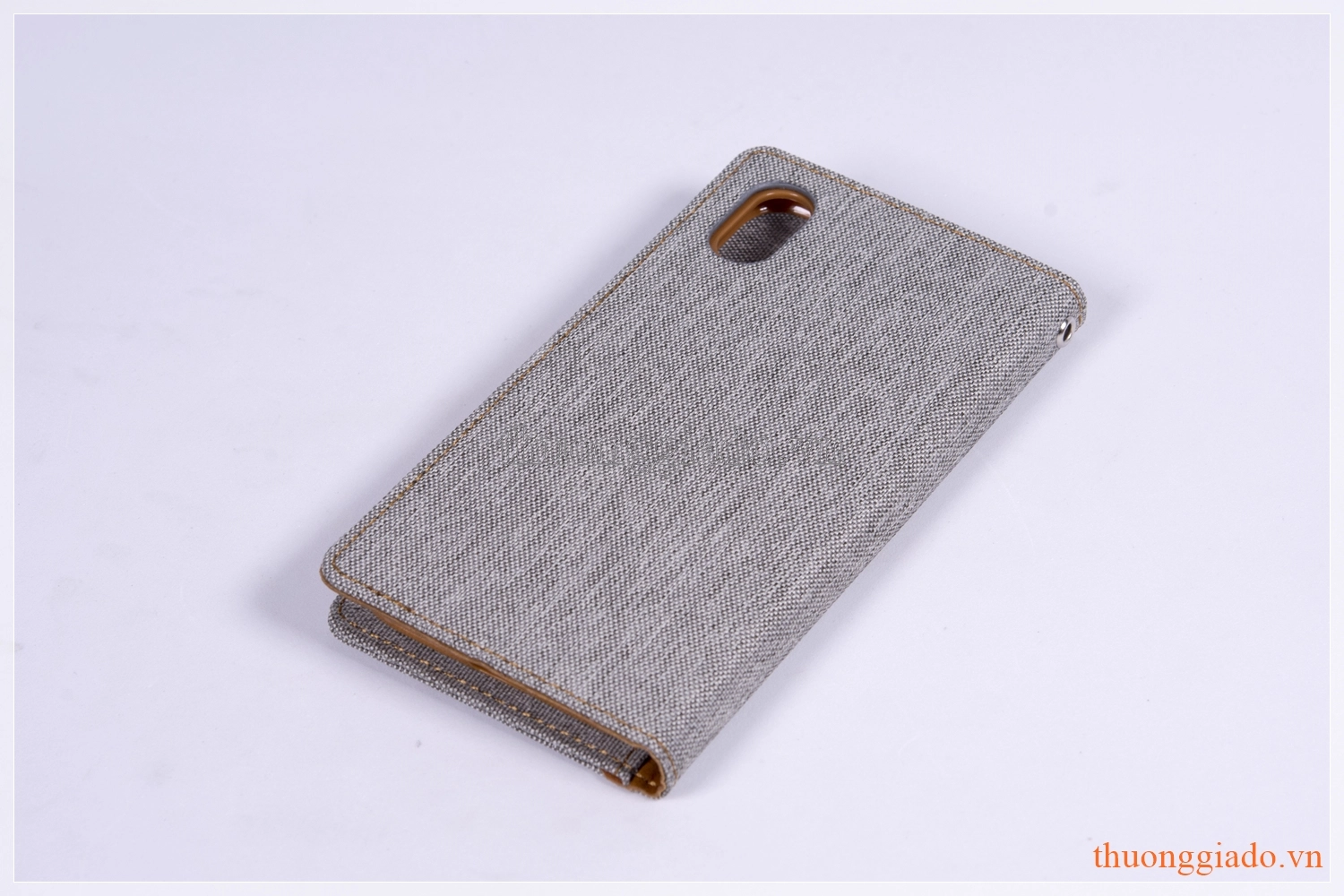 Bao da iPhone X (5.8"), iPhone Xs (5.8") Hiệu GOOSPERY, CANVAS DIARY (mặt bọc vải)