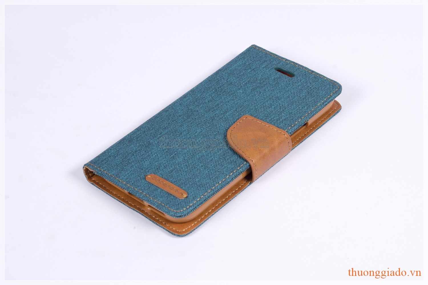 Bao da iPhone X (5.8"), iPhone Xs (5.8") Hiệu GOOSPERY, CANVAS DIARY (mặt bọc vải)