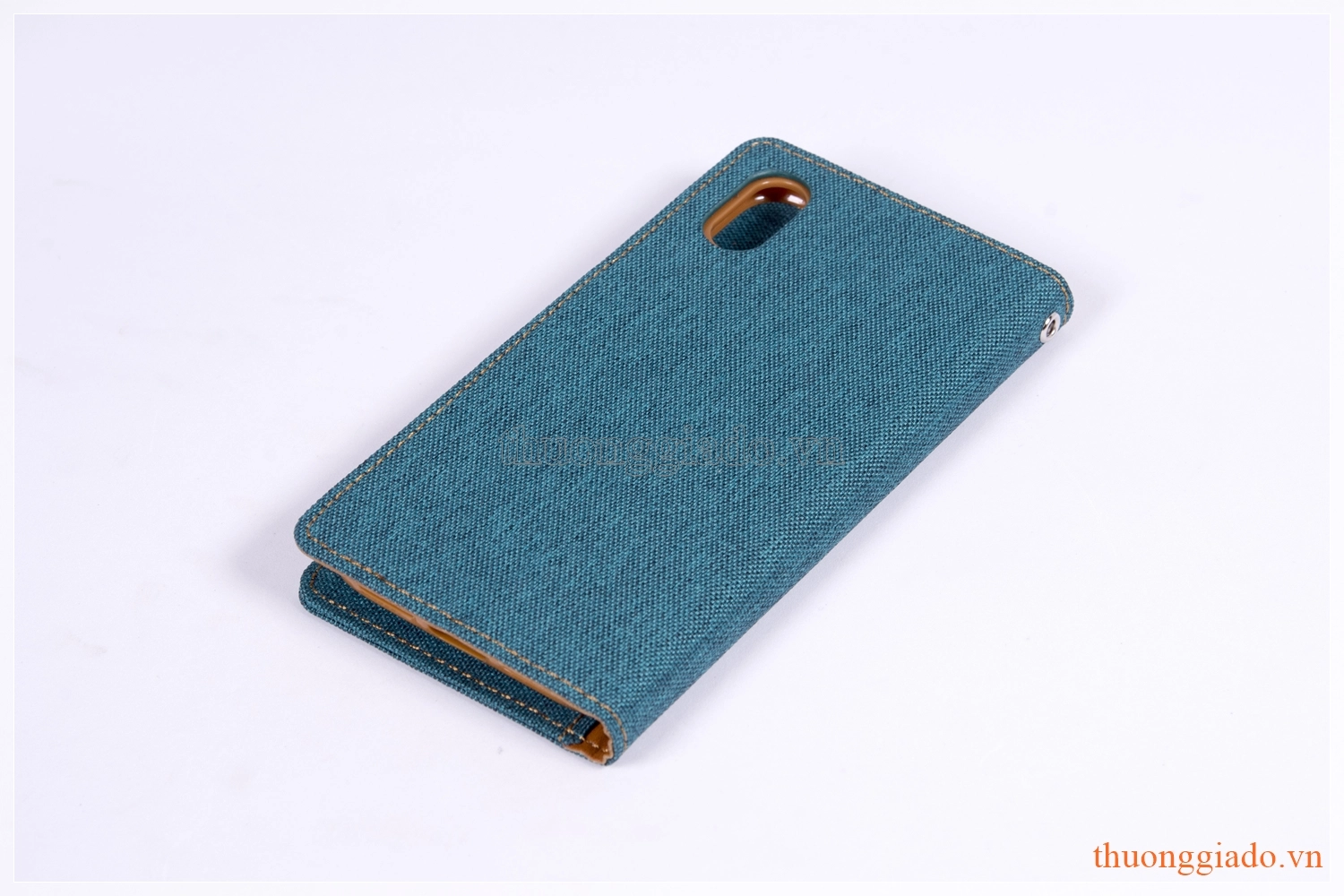 Bao da iPhone X (5.8"), iPhone Xs (5.8") Hiệu GOOSPERY, CANVAS DIARY (mặt bọc vải)