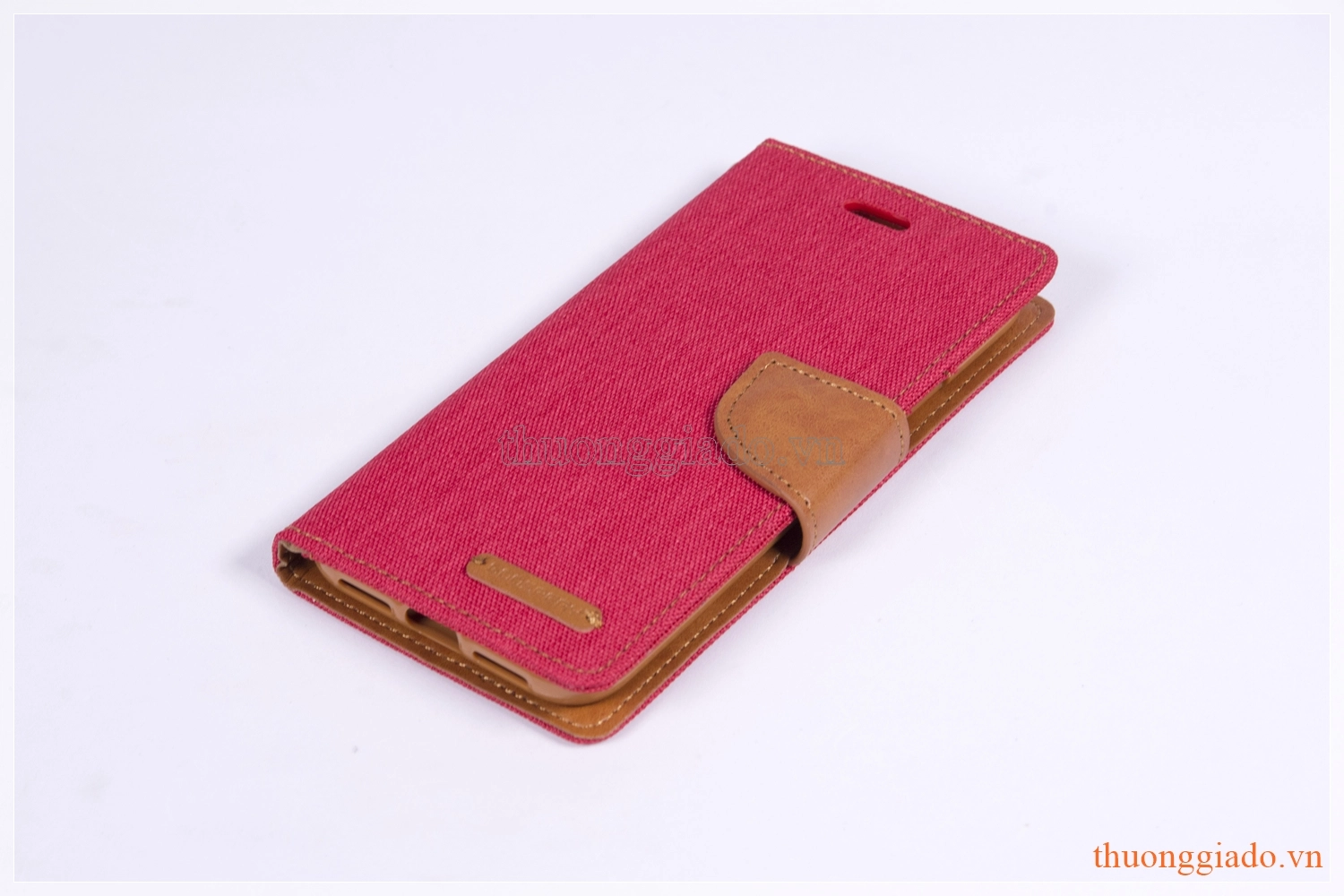 Bao da iPhone X (5.8"), iPhone Xs (5.8") Hiệu GOOSPERY, CANVAS DIARY (mặt bọc vải)