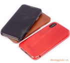 Bao da cầm tay iPhone X (5.8"), iPhone Xs (5.8"), hiệu Icarer, da mịn, RI804-BK