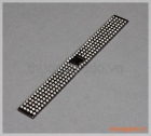 Dây đồng hồ đính kim cương (23mm) màu đen