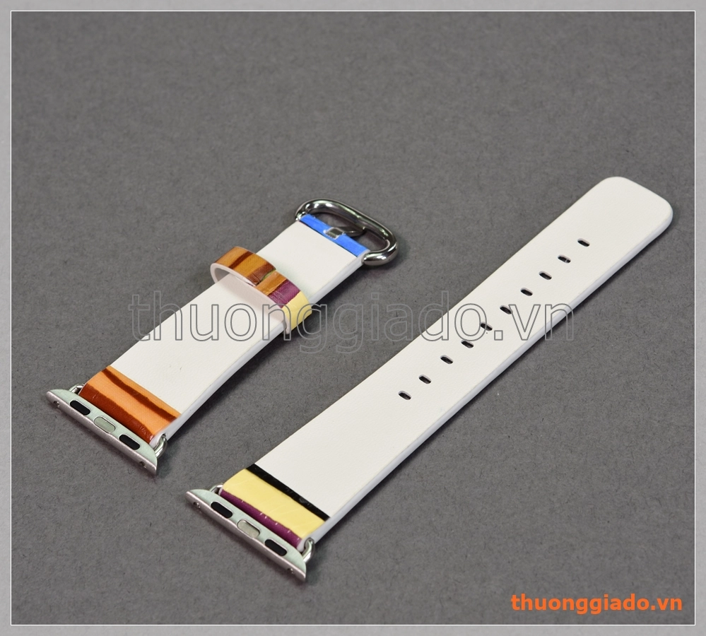 Dây đồng hồ Apple Watch 38mm (da PU, nhiều màu sọc ngang)
