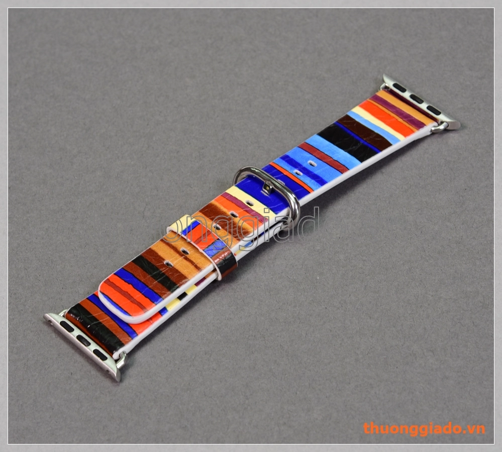 Dây đồng hồ Apple Watch 38mm (da PU, nhiều màu sọc ngang)