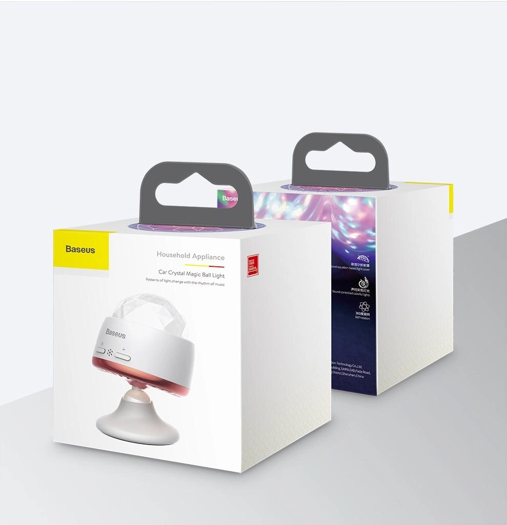 Đèn Led Baseus tích điện ánh sáng thay đổi theo tiếng nhạc,vũ trường trên ô tô