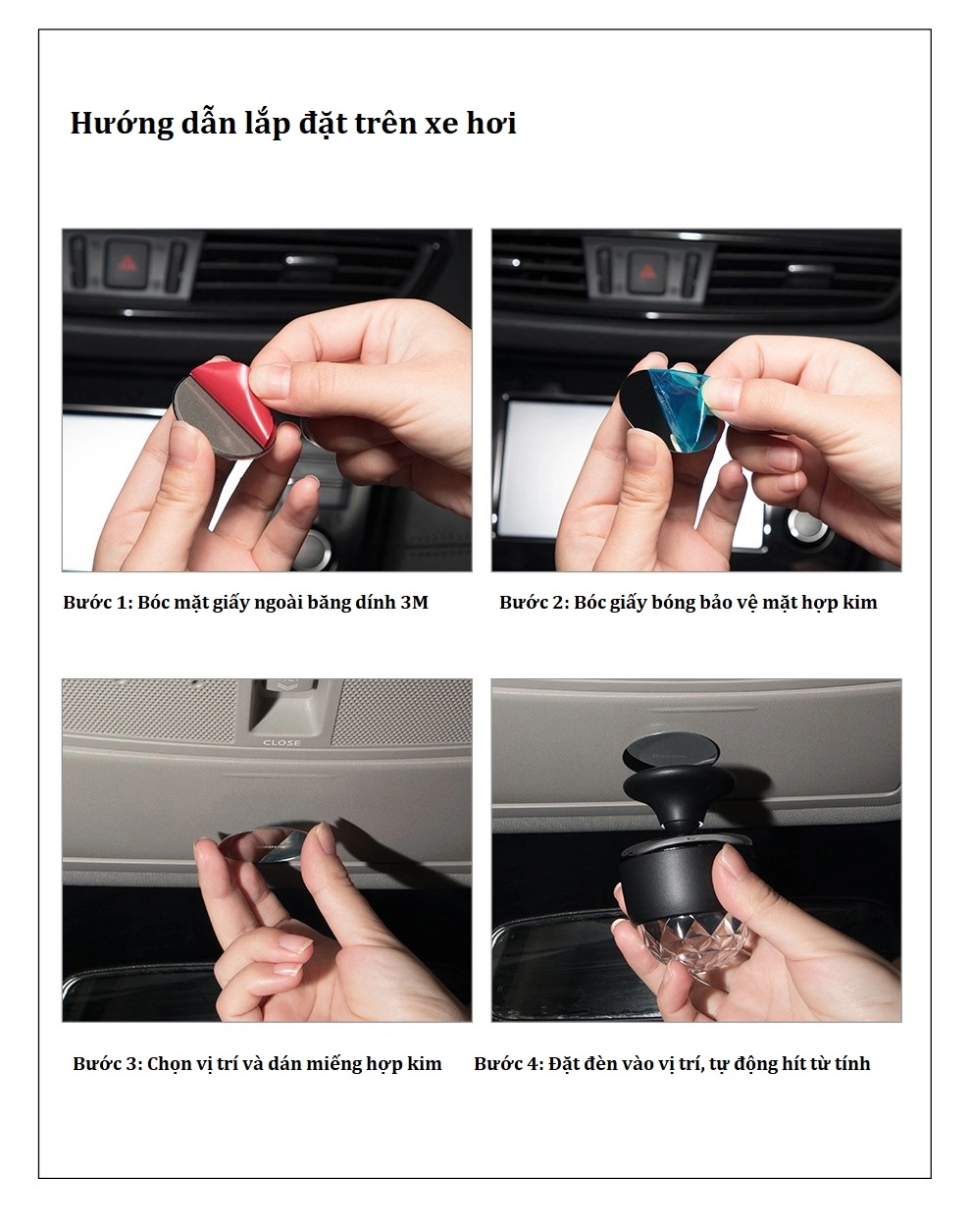 Đèn Led Baseus tích điện ánh sáng thay đổi theo tiếng nhạc,vũ trường trên ô tô