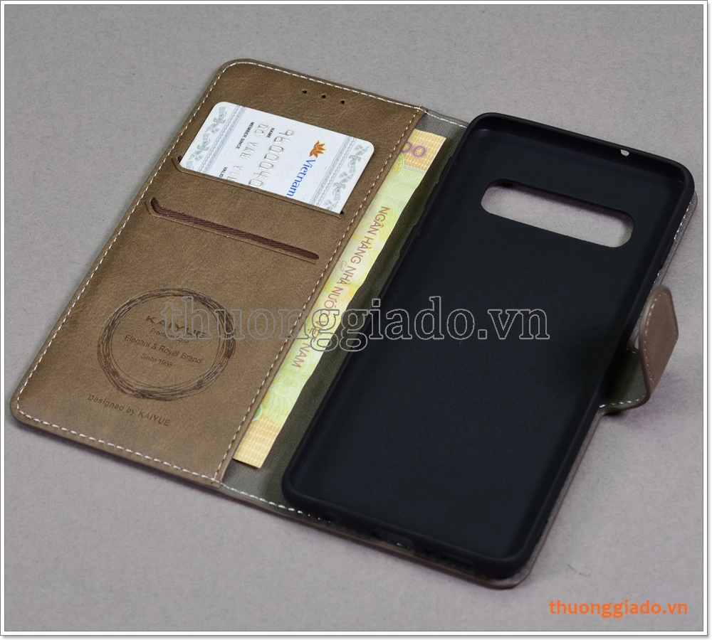 Bao da Samsung Galaxy S10, G973, Bao da cầm tay, chất liệu da bò, hiệu Kaiyue Bao da Samsung Galaxy S10, G973, Bao da cầm tay, chất liệu da bò, hiệu Kaiyue