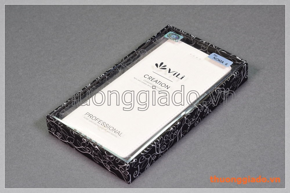 Bao da Nokia 6 (5.5"), Nokia 6 (2017) flip leather case, hiệu Vili Bao da Nokia 6 (5.5"), Nokia 6 (2017) flip leather case, hiệu Vili