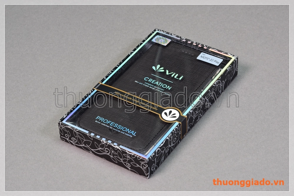 Bao da cầm tay Moto Z2 Play flip leather case, hiệu Vili