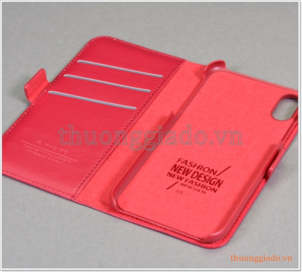 Bao da iPhone XS (4.7"), bao da cầm tay, nắp gập mở, hiệu G-CASE, Honour Series