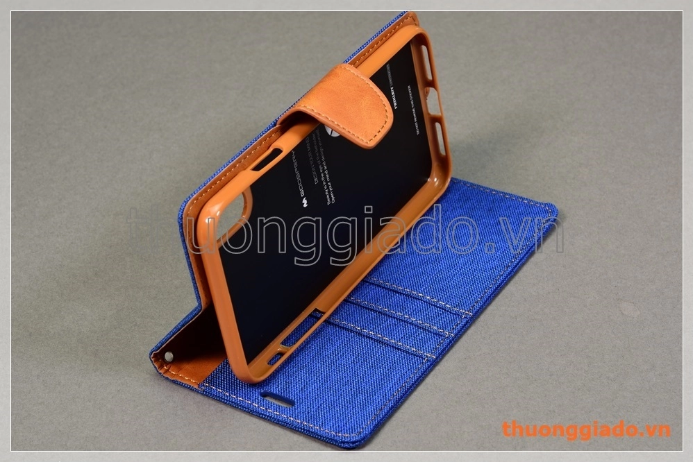 Bao da cầm tay iPhone Xs Max (6.5"), hiệu Goospery, CANVAS DIARY