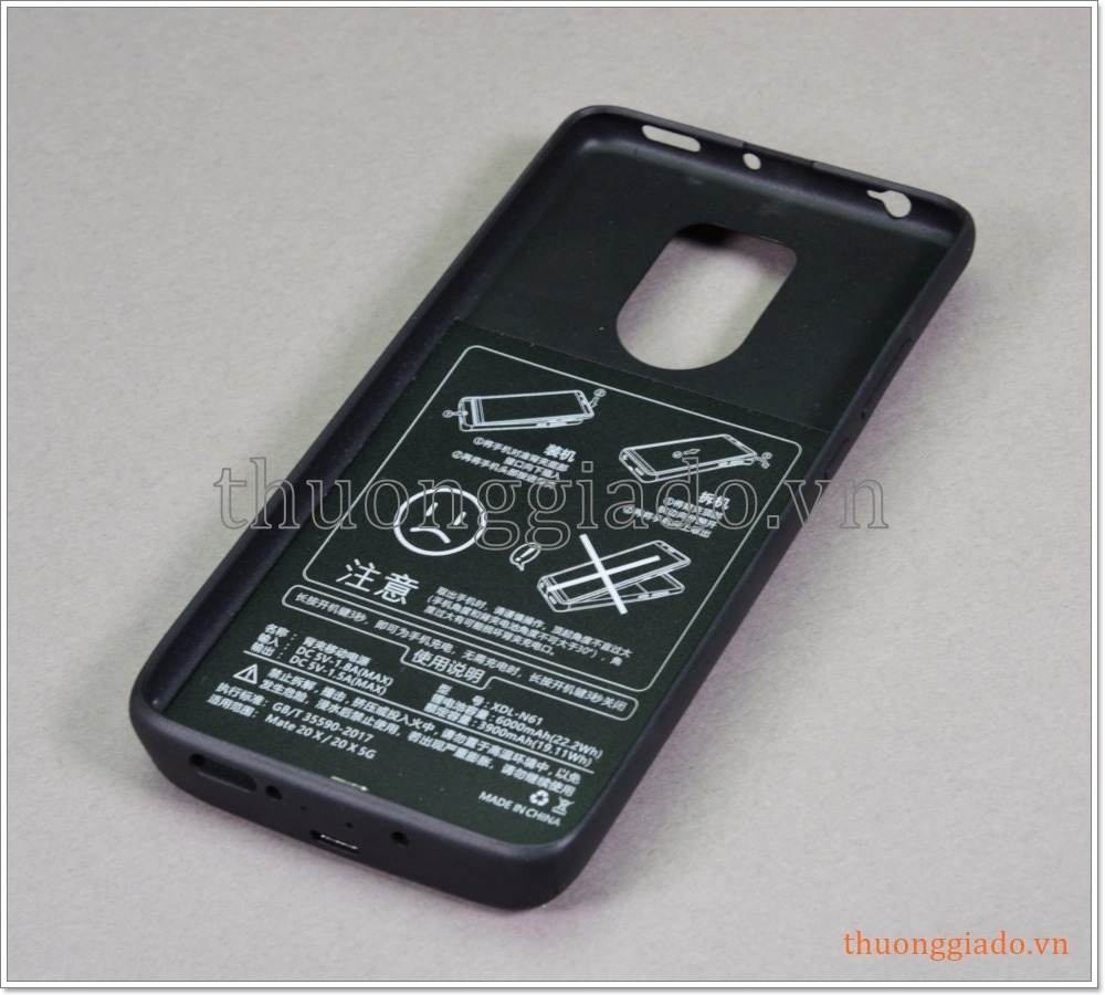 Pin dự phòng Huawei Mate 20 X, Mate 20X kiêm ốp lưng bảo vệ, dung lượng 6000mAh
