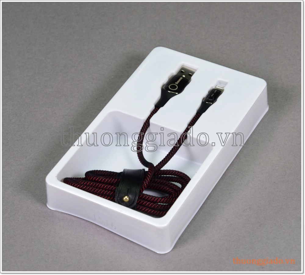 Cáp sạc usb Baseus Lightning cho Apple iPhone, iPad, iPod (vỏ bọc vải dù)