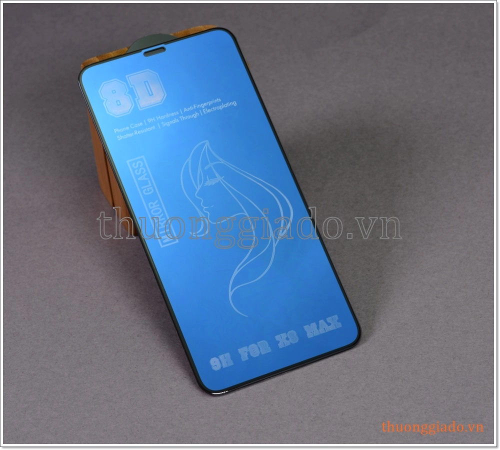 Dán màn hình soi gương iPhone Xs Max (dán kính cường lực loại 8D)