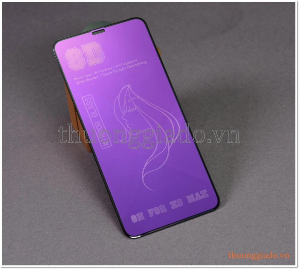 Dán màn hình soi gương iPhone Xs Max (dán kính cường lực loại 8D)