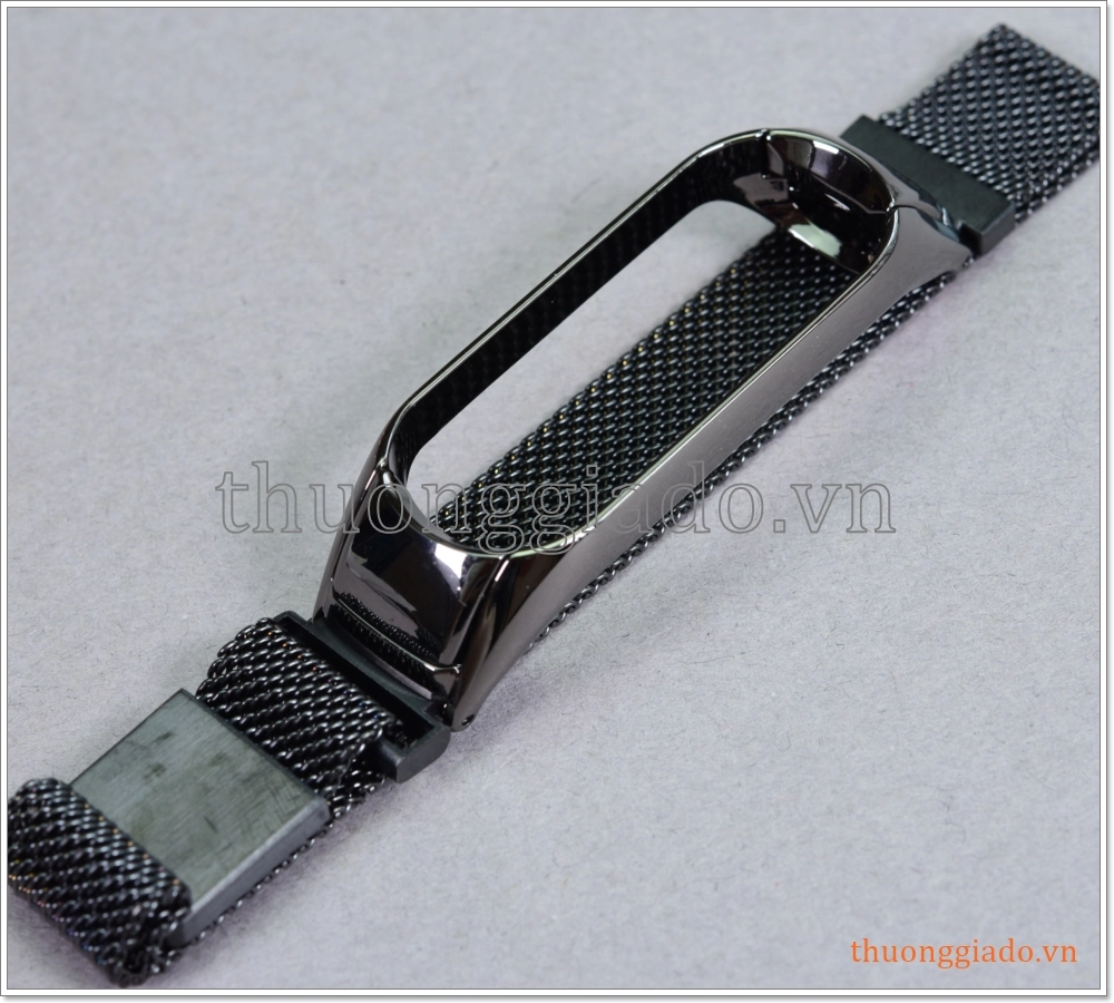 Dây vòng đeo tay Mi Band 4 (hợp kim, khóa hít nam châm, mắt lưới siêu nhỏ)
