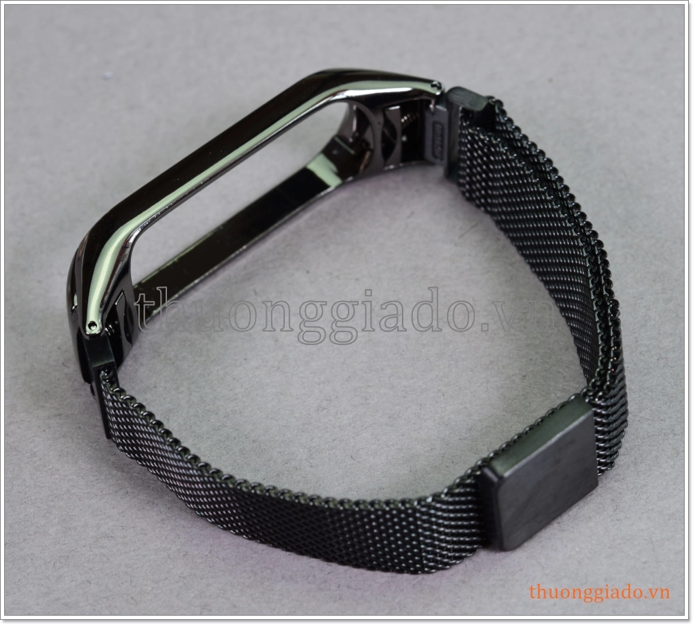 Dây vòng đeo tay Mi Band 4 (hợp kim, khóa hít nam châm, mắt lưới siêu nhỏ)