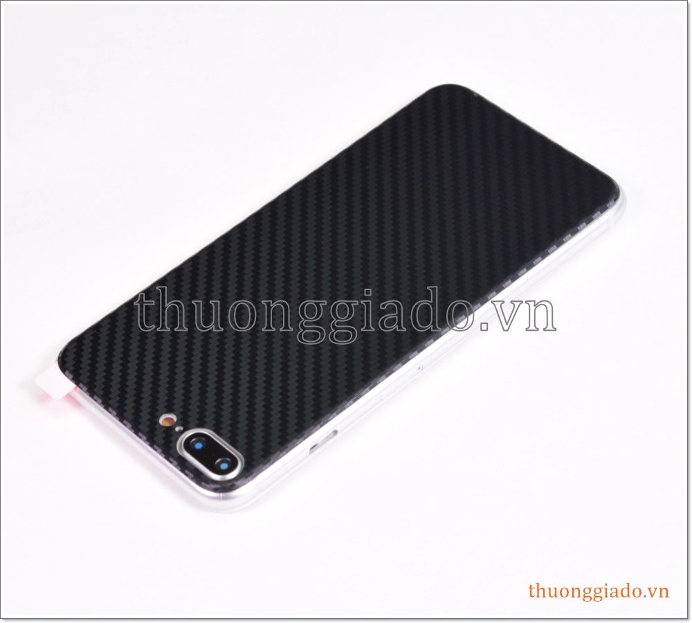 Miếng dán lưng iPhone 8 Plus, iPhone 7 Plus (vân Carbon)