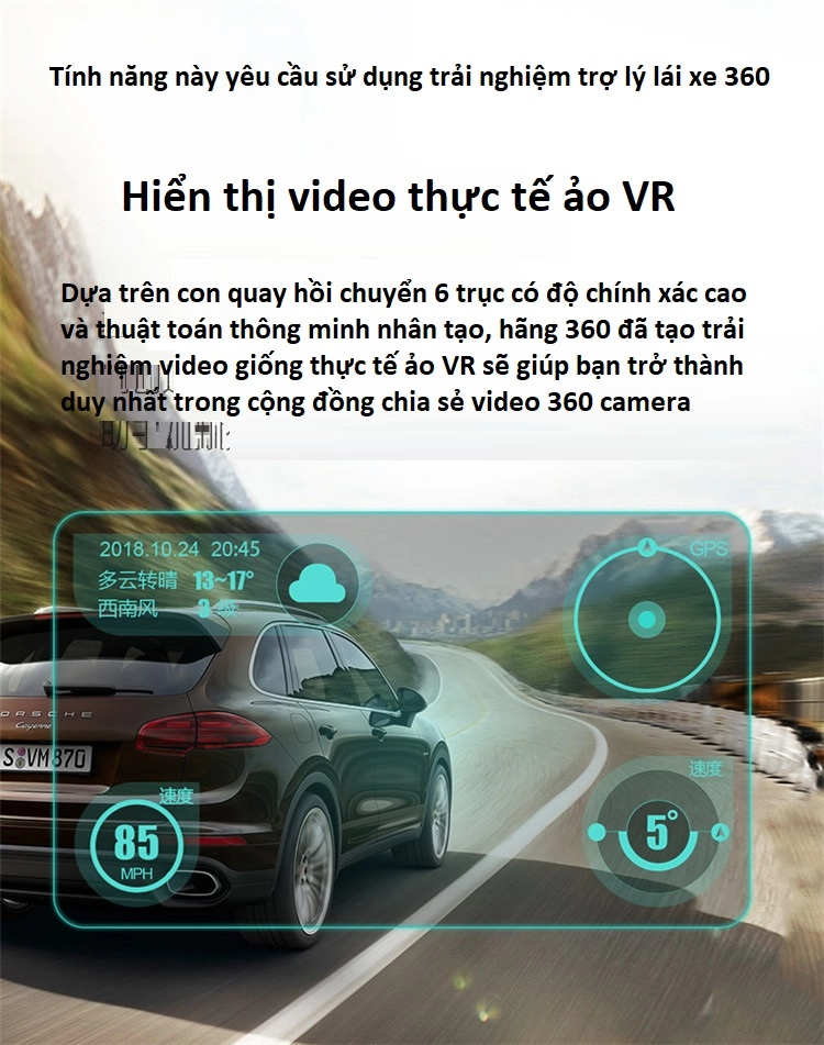 Camera hành trình Qihoo 360 G600 (2K+, GPS hiển thị tốc độ, chó điện tử, 4.0 inch)