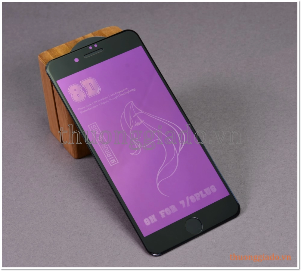 Dán màn hình soi gương iPhone 7 Plus, iPhone 8 Plus (kính cường lực 8D)