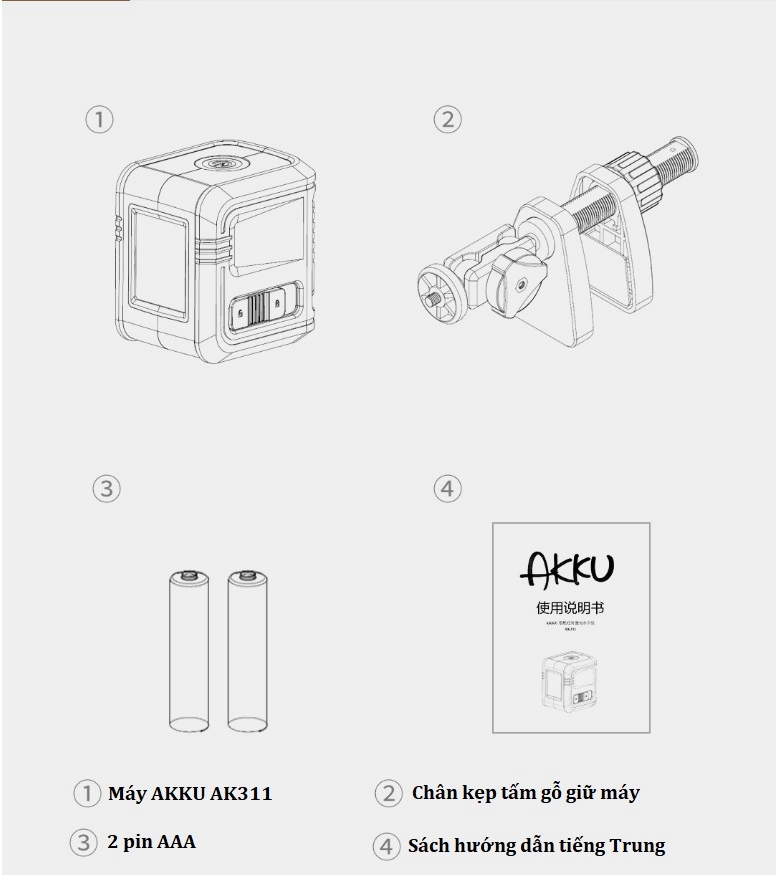 Máy định vị, lấy dấu bằng tia laser Xiaomi AKKU AK311
