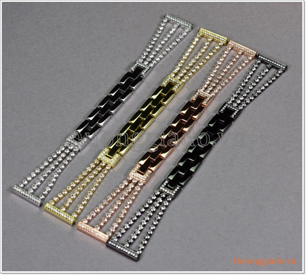 Dây đồng hồ Samsung Galaxy Watch 46mm, Gear S3 Frontier (3 sợi, hợp kim đính đá, 22mm)