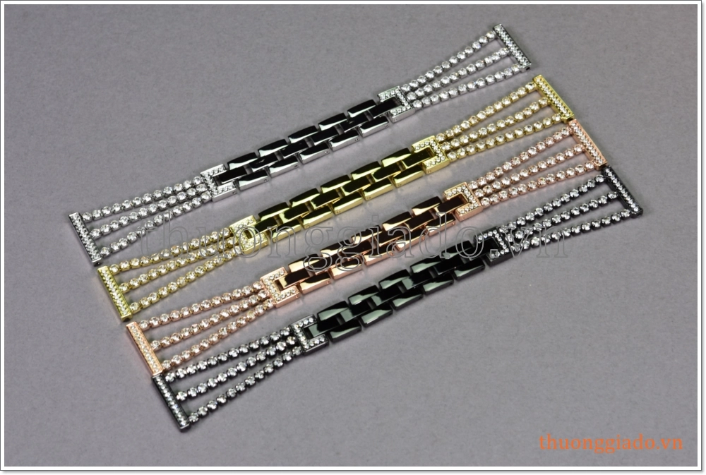 Dây đồng hồ Samsung Galaxy Watch 46mm, Gear S3 Frontier (3 sợi, hợp kim đính đá, 22mm)