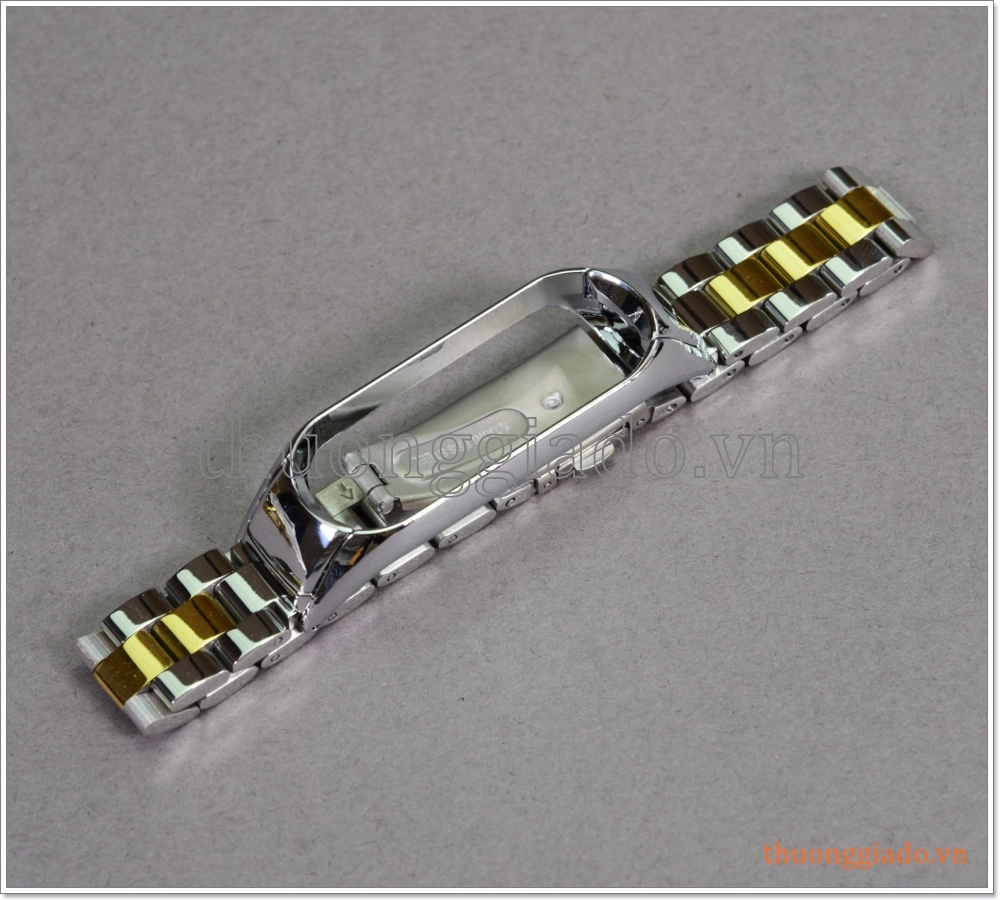 Dây đồng hồ Mi Band 4 (thép không gỉ, một hàng 3 mắt, nhiều màu sắc)