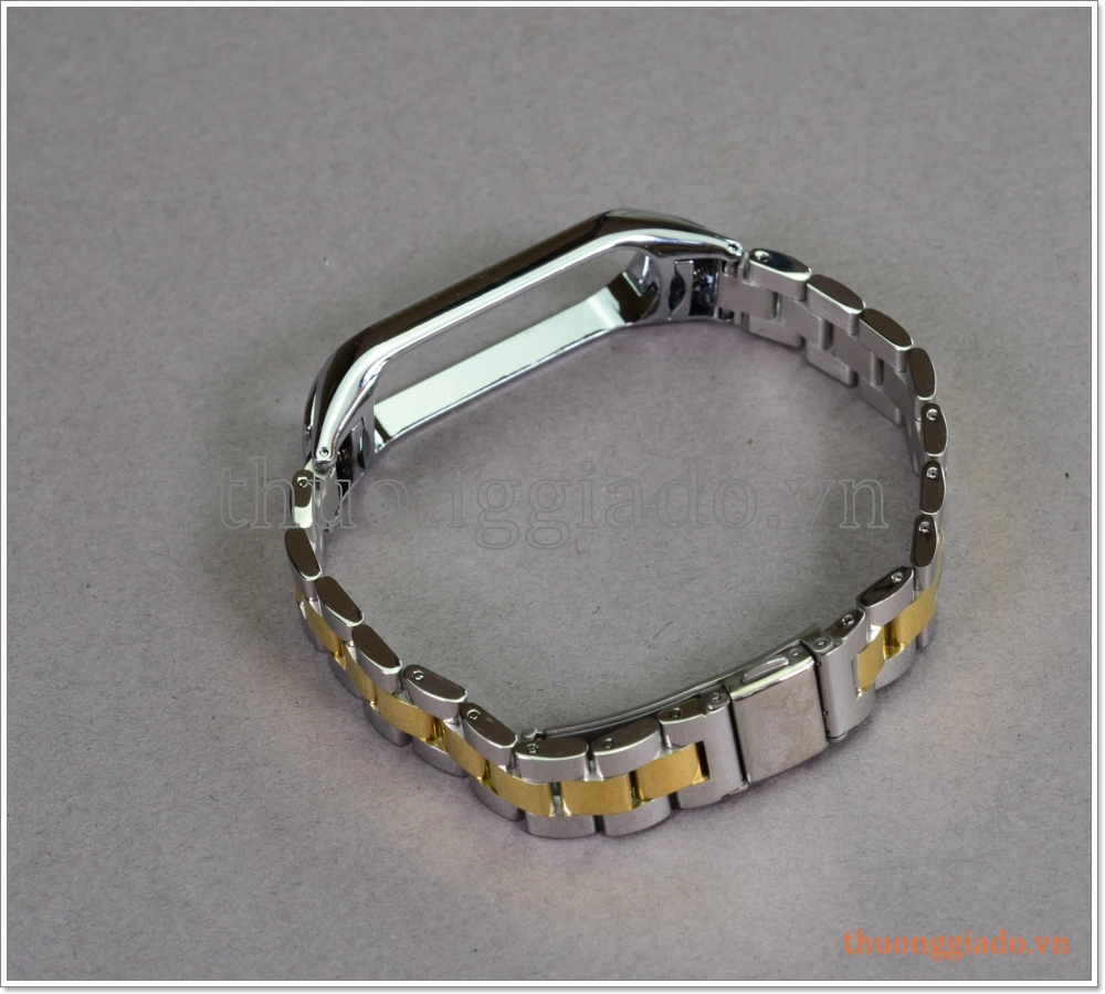 Dây đồng hồ Mi Band 4 (thép không gỉ, một hàng 3 mắt, nhiều màu sắc)