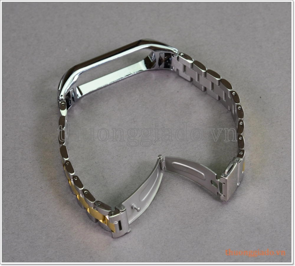 Dây đồng hồ Mi Band 4 (thép không gỉ, một hàng 3 mắt, nhiều màu sắc)