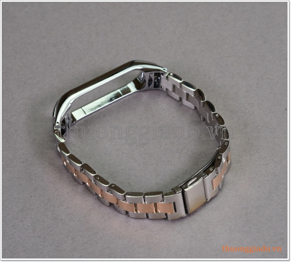 Dây đồng hồ Mi Band 4 (thép không gỉ, một hàng 3 mắt, nhiều màu sắc)