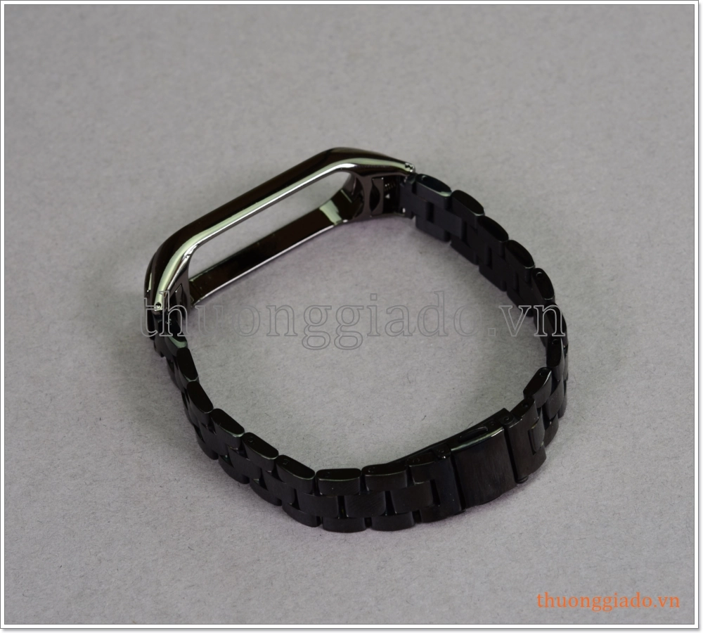 Dây đồng hồ Mi Band 4 (thép không gỉ, một hàng 3 mắt, nhiều màu sắc)
