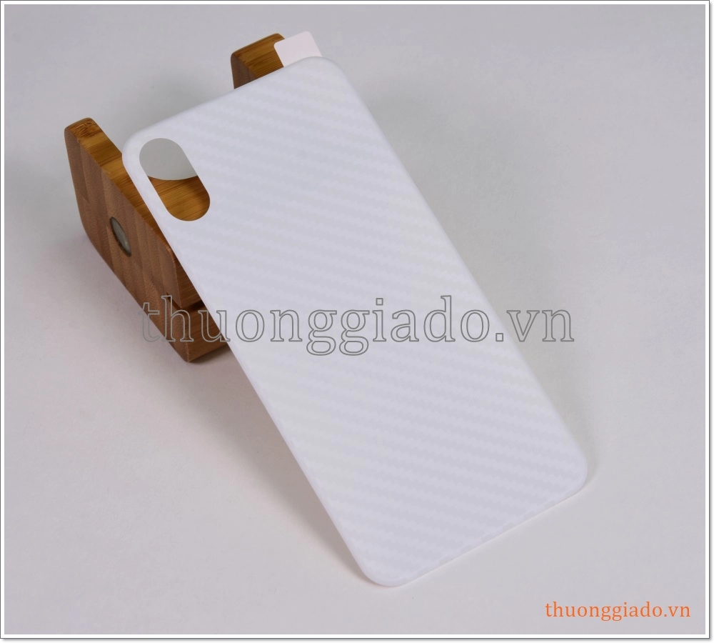 Miếng dán lưng iPhone Xs (5.8"), iPhone X (5.8"), vân Carbon