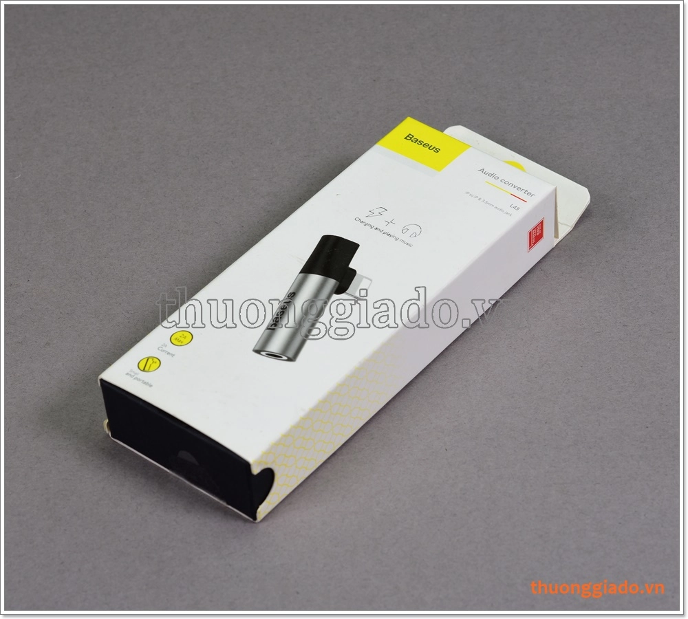 Đầu chuyển đổi lightning sang giắc 3.5mm+lightning hiệu Baseus L43