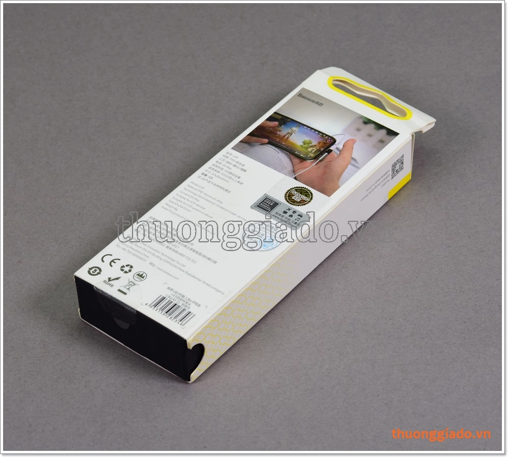 Đầu chuyển đổi lightning sang giắc 3.5mm+lightning hiệu Baseus L43