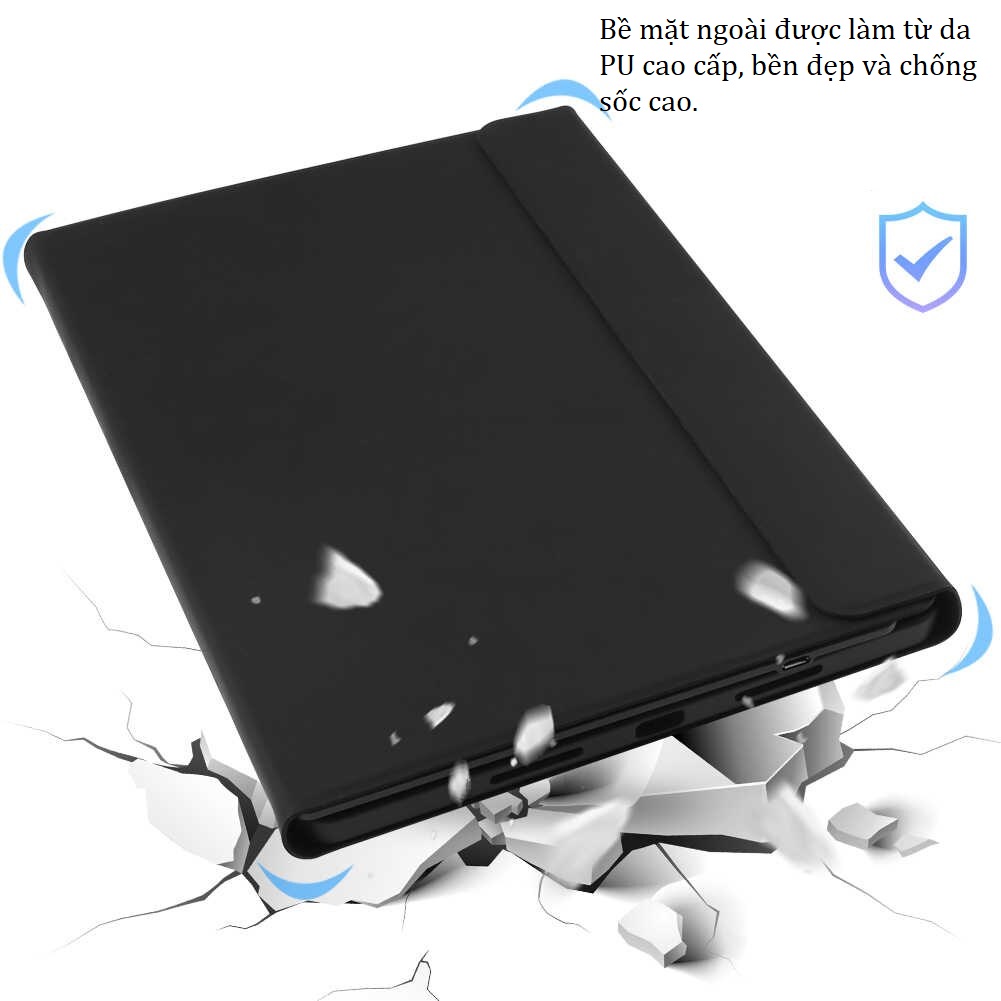 Bàn phím bluetooth cho iPad 10.2" 2019 (có touchpad), kèm bao da cầm tay