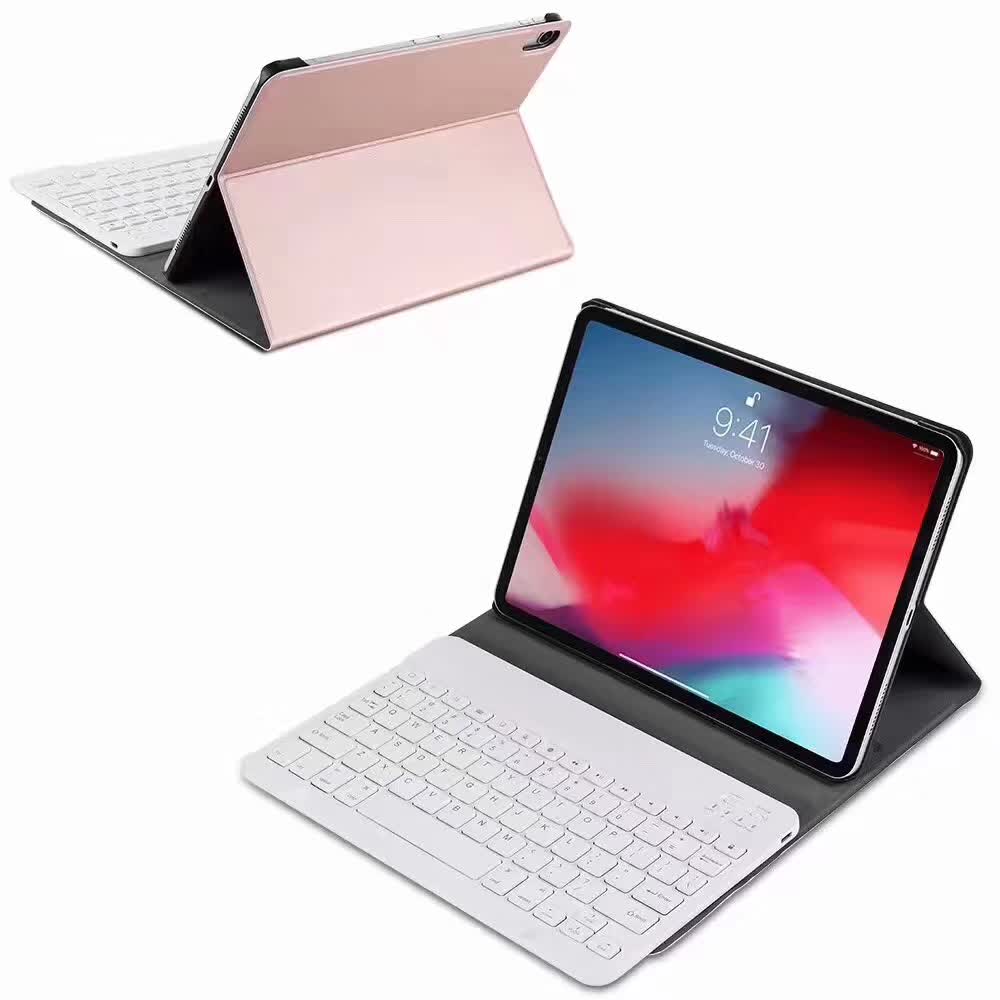 Bàn phím bluetooth iPad Pro 11 inch, kèm bao da, có ngăn đựng bút
