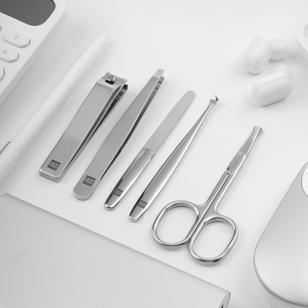 Bộ cắt móng tay Xiaomi Huohou 5 trong 1 (inox 304 và kèm bao đựng)
