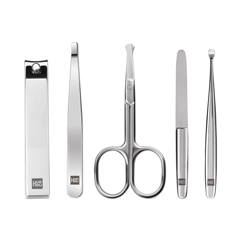 Bộ cắt móng tay Xiaomi Huohou 5 trong 1 (inox 304 và kèm bao đựng)