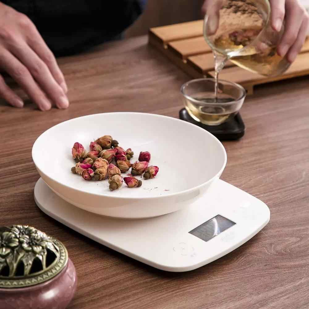 Cân bếp điện tử Xiaomi SENSSUN EK9643K (màn hình LCD, kèm theo khay đựng)
