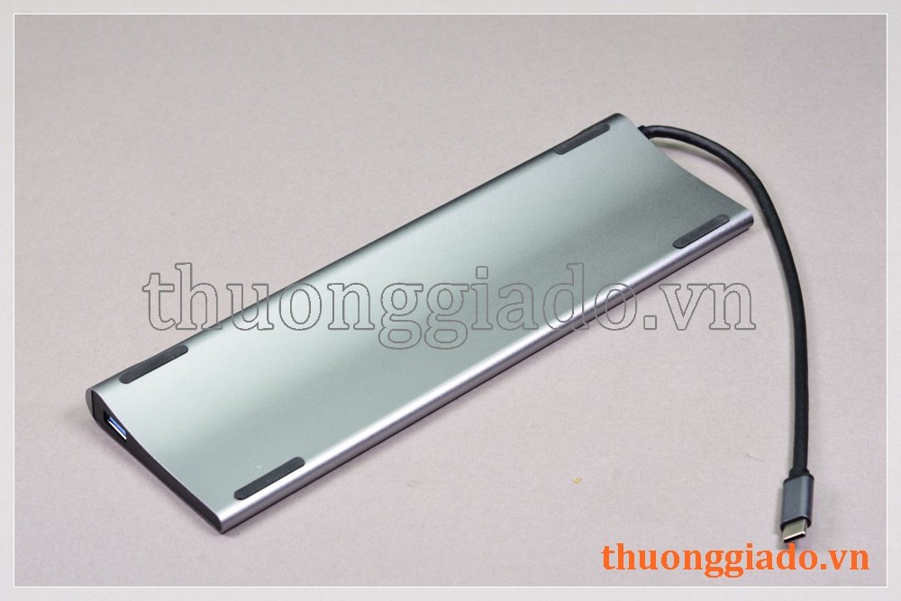 Cáp chuyển đổi usb-c ra đầu đa chức năng (11 trong 1) HDMI/VGA/USB/ETHERNET/3.5MM
