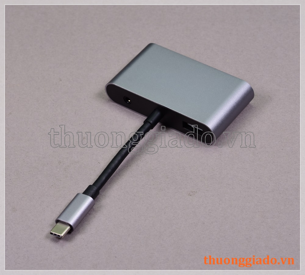 Cáp chuyển đổi USB Type-C sang HDMI/VGA/USB 3.0/PD+AUDIO (5 trong 1)