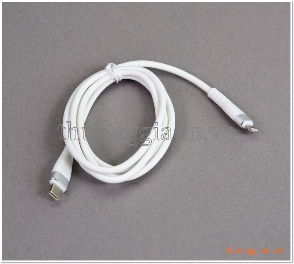 Cáp sạc usb-c sang lightning (vỏ bọc dây dù, chip hãng, dài 1 mét)