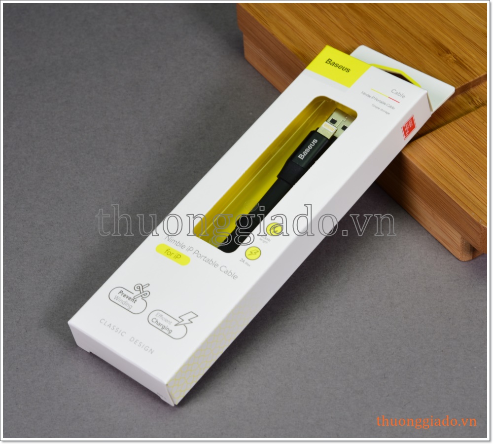 Cáp sạc usb lightning loại ngắn cho iPhone Xs, iPhone Xs Max, iPhone 8 Plus (hiệu Baseus)