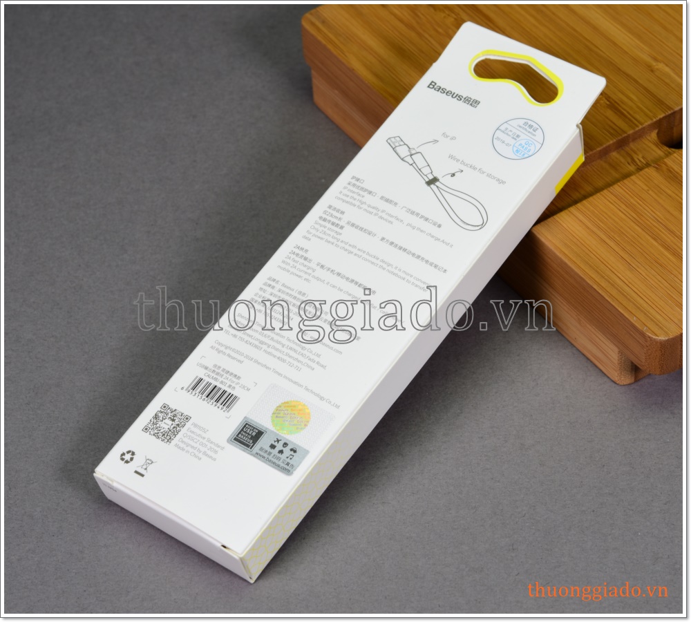 Cáp sạc usb lightning loại ngắn cho iPhone Xs, iPhone Xs Max, iPhone 8 Plus (hiệu Baseus)