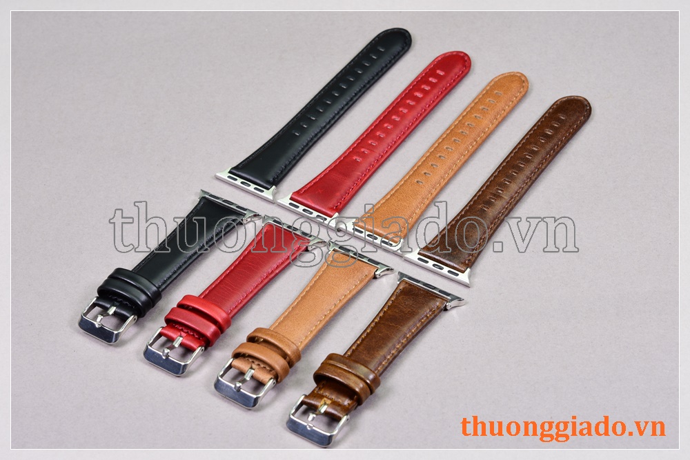 Dây đồng hồ Apple Watch 40mm/ Apple Watch 38mm (chất liệu da bò, nhiều màu)