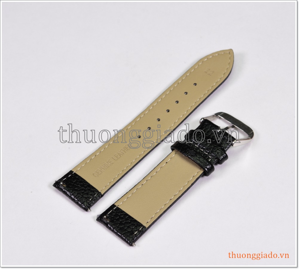 Dây đồng hồ smart watch 22mm, gear s3,, galaxy watch 46mm (da bò, bề mặt sần)