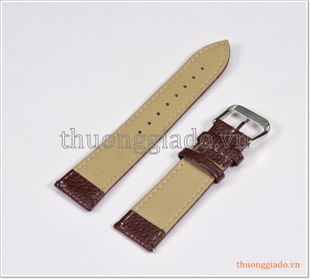 Dây đồng hồ smart watch 22mm, gear s3,, galaxy watch 46mm (da bò, bề mặt sần)